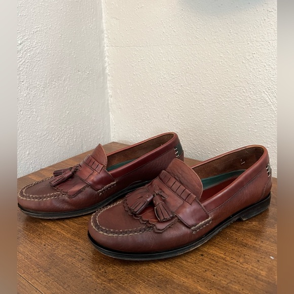 H.S. Trask H3151 Bozeman, Montana Pebbled Leather Kiltie Tassel Loafer 9M - Picture 2 of 8